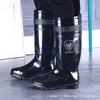 Water Shoes Men's High Tube Rain Shoes Long Tube Thickened Bottom Anti-special Labor Protection Bottom Water Boots Rain Boots Rubber Shoes
