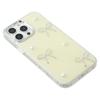 For iPhone 16 Pro Case Pearl Bow Epoxy Design TPU+PC Phone Back Cover