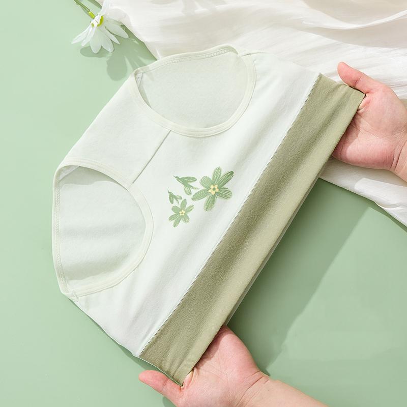 4Pcs Cotton Women's Panties High Waist Body Slimming Underwear Plus Size Breathable Cute Panty Girls Briefs Soft Female Lingerie