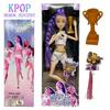 Kpop Demon Hunters Action Figure Toy Derpys Tiger Rumi Mira Zoey Sussy with Colorful Lights Theme Song for Fans Christmas Gifts