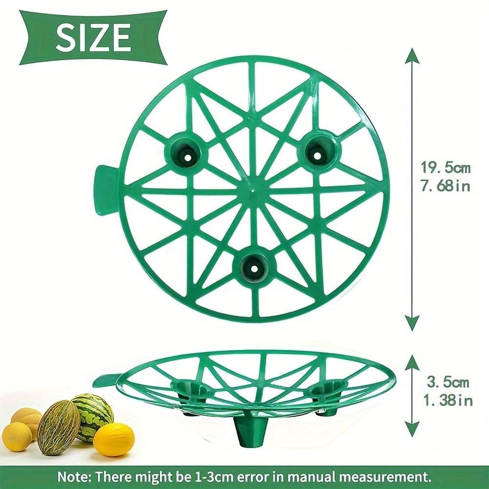10 Stück Grüne PP-Melonenstützen - Wiederverwendbare Rankgitterkäfige für Wassermelone, Kürbis, Erdbeere - Verhindern Bodenfäule, Langlebig
