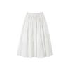 Demana Summer Retro Embroidered Cotton Midi Skirt