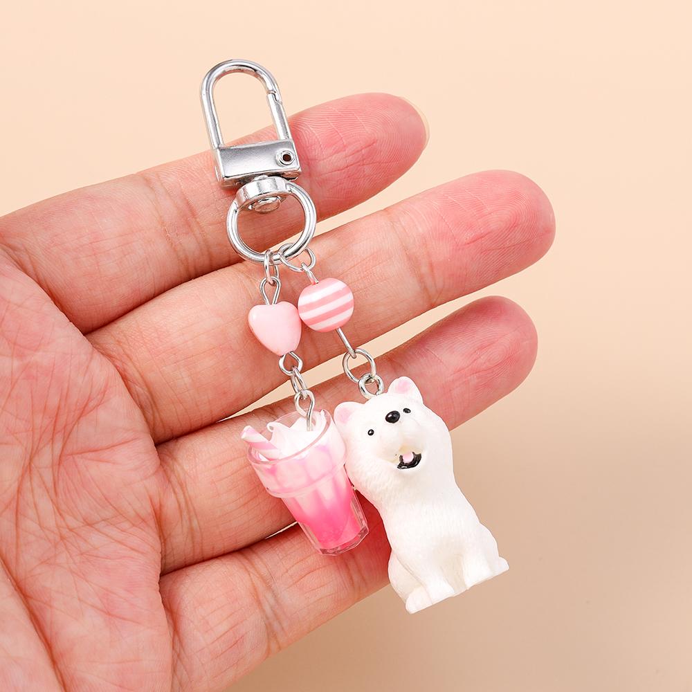 Cute Sea Otter Keychain Animal Key Ring Pendants for Women Girls Handbag Decor DIY Handmade Key Chain Jewelry Gifts