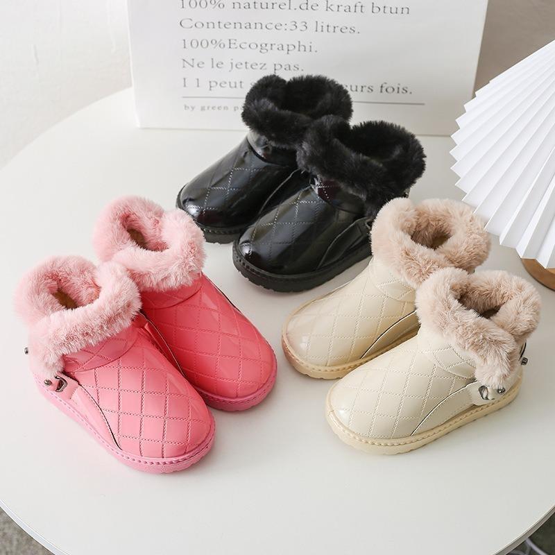 Маленькие детские зимние сапоги из меха для детей среднего возраста — фото 4