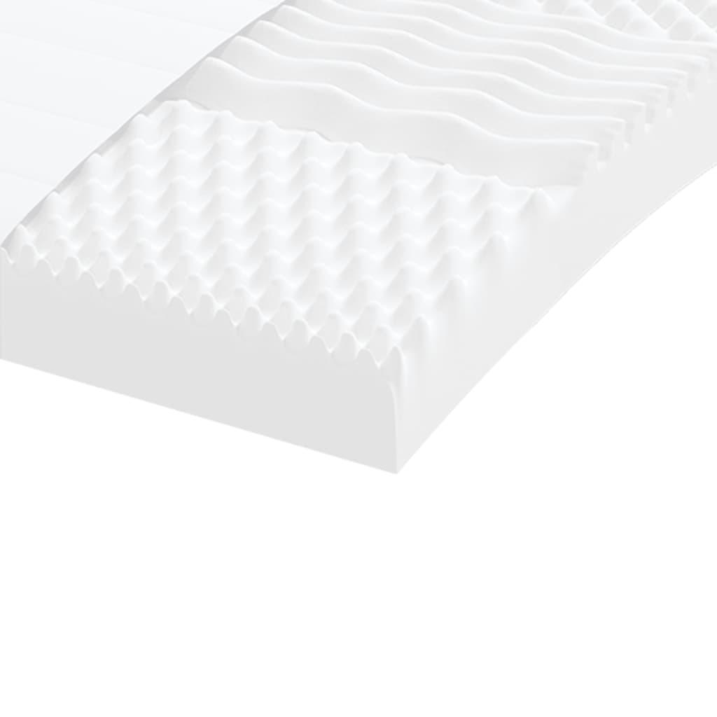 Vidaxl Materac Piankowy, Biały 180X200 Cm, 7-Strefowy, Twardość 20 Ild