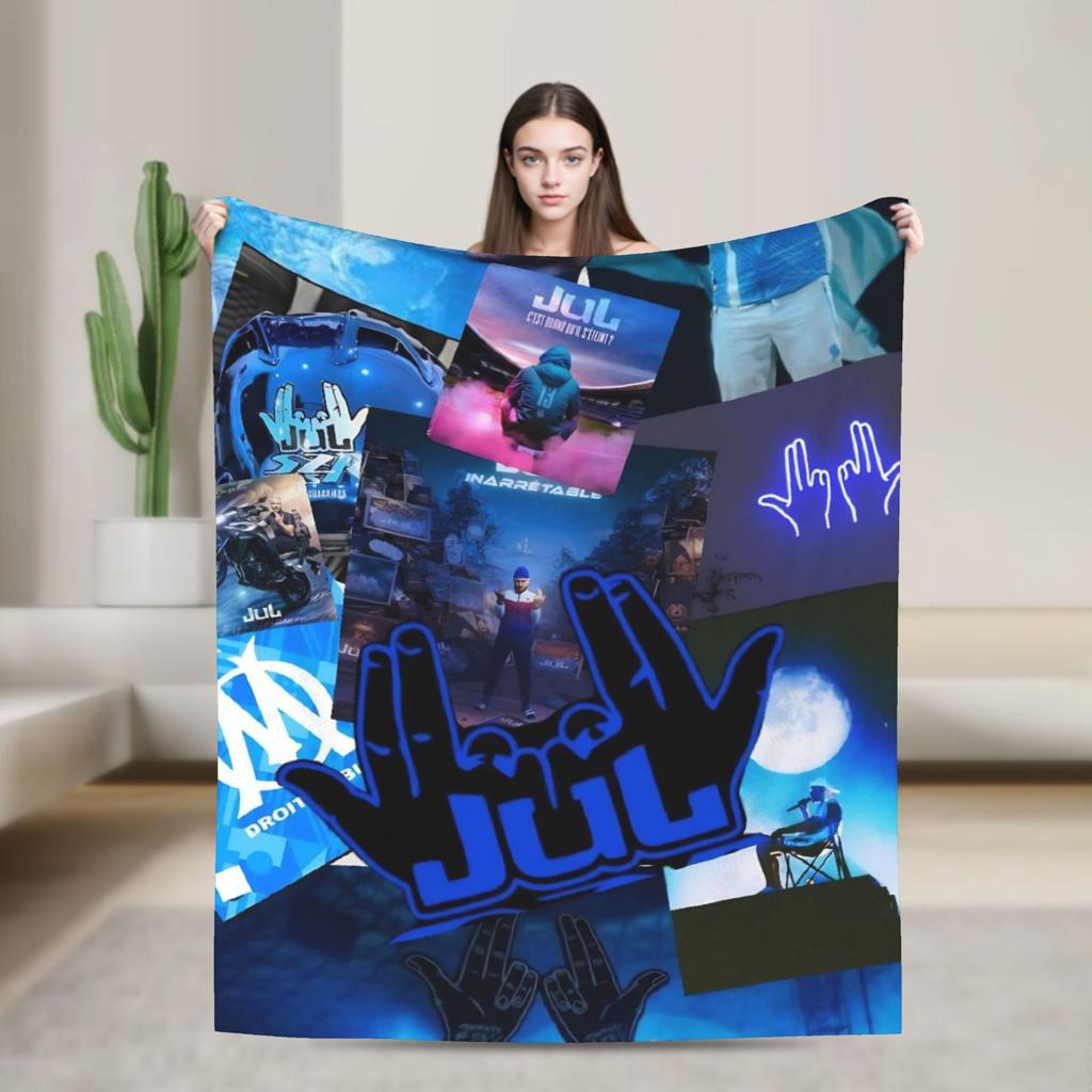Rapper Music JUL  Flannel Blanket  Warm Soft Throw Blanket for Bedroom Travel Comfortable Bedspread Sofa Bed Cover