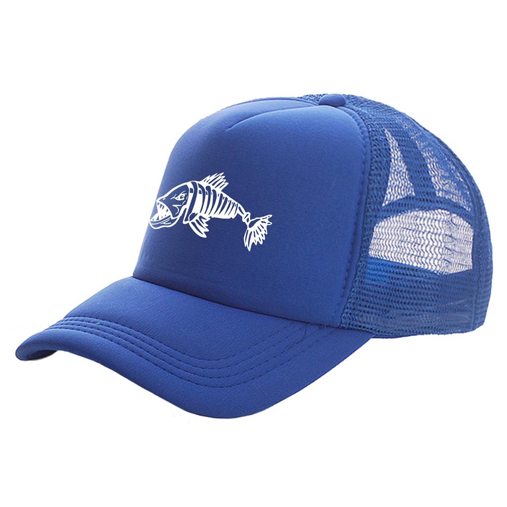 Unisex Outdoor Fishing Cap Fishing Hat Trucker Caps Hunting Has Fish Bones Snapback Hat MZ