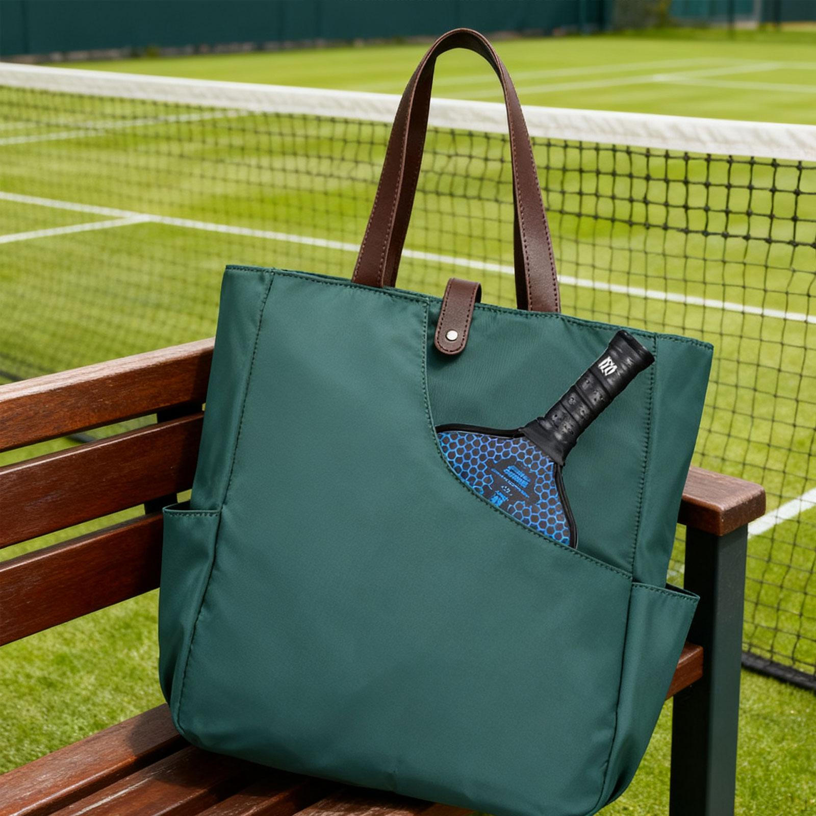 

Pickleball Bag Handbag, Convenient Portable Carry Shoulder Bag, Racquet Pouch for Equipment, , Deep Green