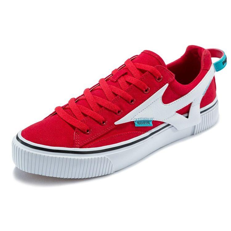 Mizuno Cyclone Speed 1 Round Toe Lace-Up Non-Slip Wear-Resistant Breathable Lightweight Low-Top Canvas Shoes Unisex Sneakers Red D1GH200506