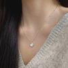 47Bag 925 Silver Natural Mother-Of-Pearl Gemstone Necklace Gladys