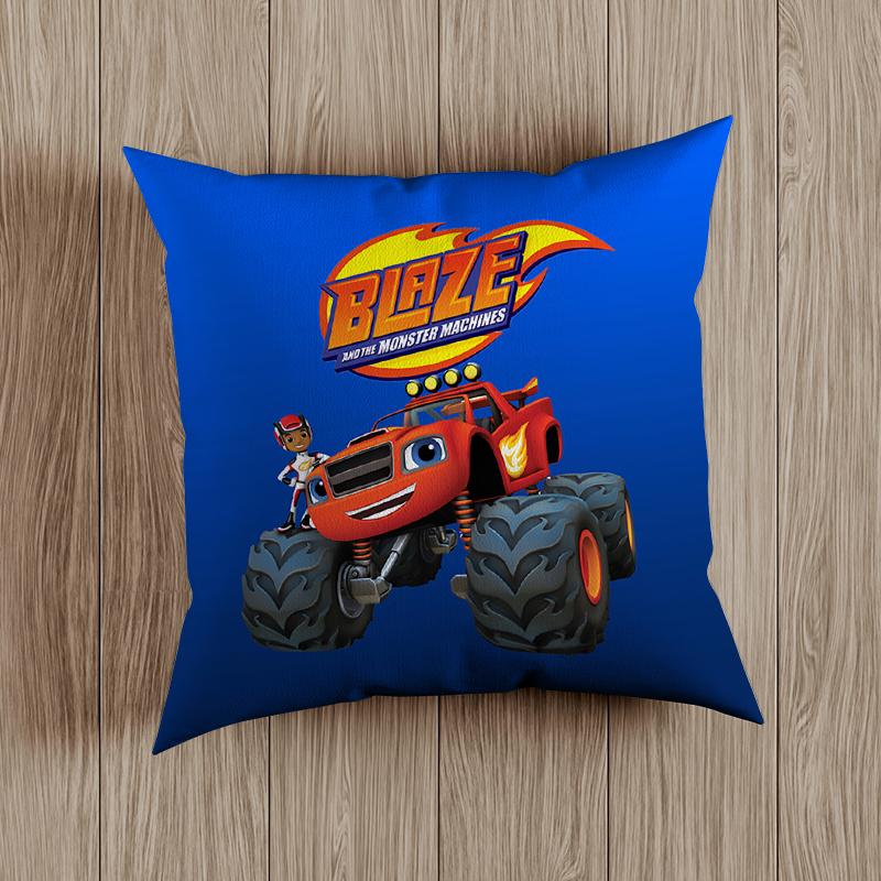 Blaze Monster Machines Pillow Case Blaze Cars Cartoon Kids Children Russian Crusher Truck Vehicles Bedroom Decorate Cushion Covers 45cm