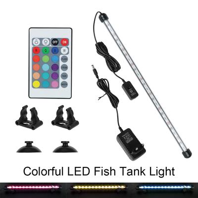 Remote Control Aquarium Submersible Lamp Decorative Lighting EU Plug 28cm 48cm 16 Kinds of Colors 5050 RGB LED Fish Tank Light Bar