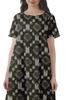 Moomaya Printed Sun Dresses Women Short Sleeve Cotton Flex Party Dress