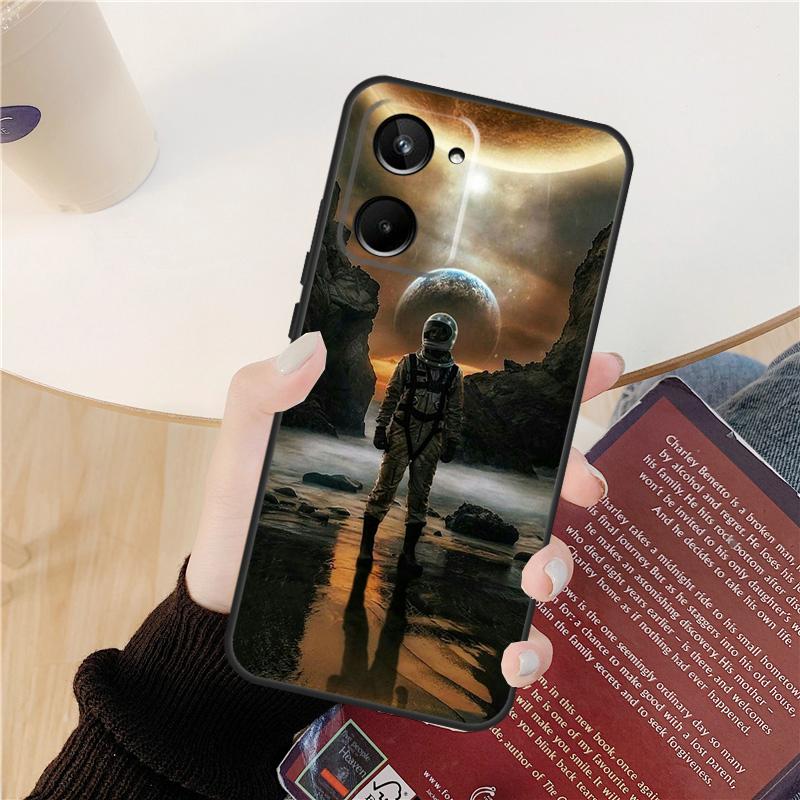 Space Moon Astronaut Case For Realme GT 7 Pro GT 6T 6 5 C55 C53 C51 C21Y C25S C61 C67 C75 10 11 12 13 14 Pro Plus