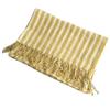 Japanese Pure Linen Yellow Stripes Fresh Literary And Artistic Fan Women Fringed Scarf Shawl Dual-Purpose Match