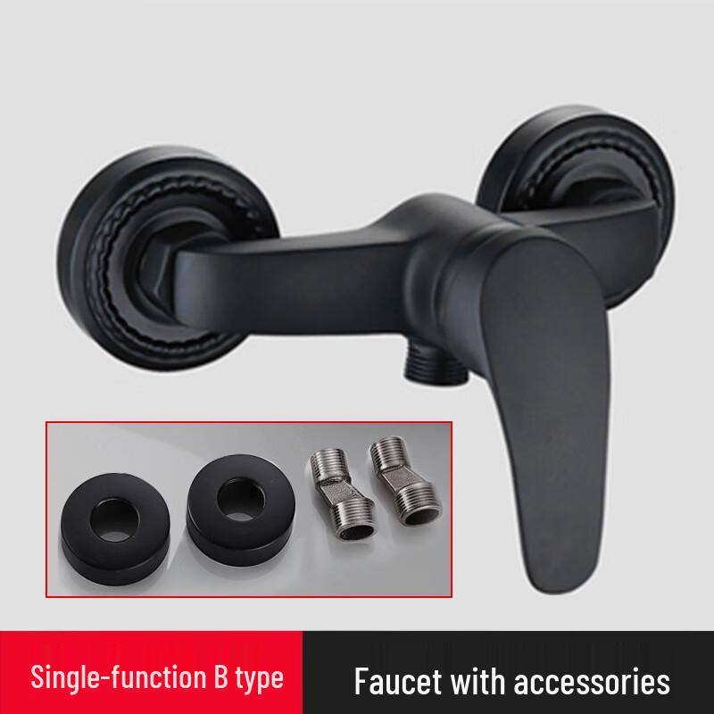 TLXT Black Bathtub & Shower Mixer Faucet