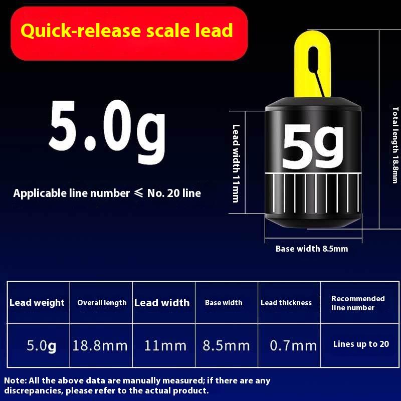 5Pcs Fishing Weights Kit Water Drop Sink Adjustable Proportional Fishing Alert Compact Weight Cylindrical Scale Fishing Tackle