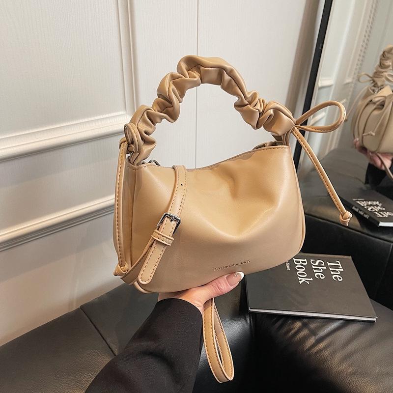 

2025 Женская Модная Наплечная Сумка Кроссбоди: Корейская плиссированная маленькая квадратная сумка, вдохновленная знаменитостями, высококлассный кошелек для монет и сумка под мышкой. хаки