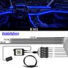 6/10/18 in 1 RGB Symphony Car Ambient Lights Color Streamer Multicolou Atmosphere Light APP Control for Tesla