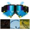 Dirt Bike Motorcycle ATV Ski Racing Helmet for Mountain Ski Yellow Black with Colorful Lenses [PATIKIL] Goggles, Goggles, Goggles, Goggles, Goggles,