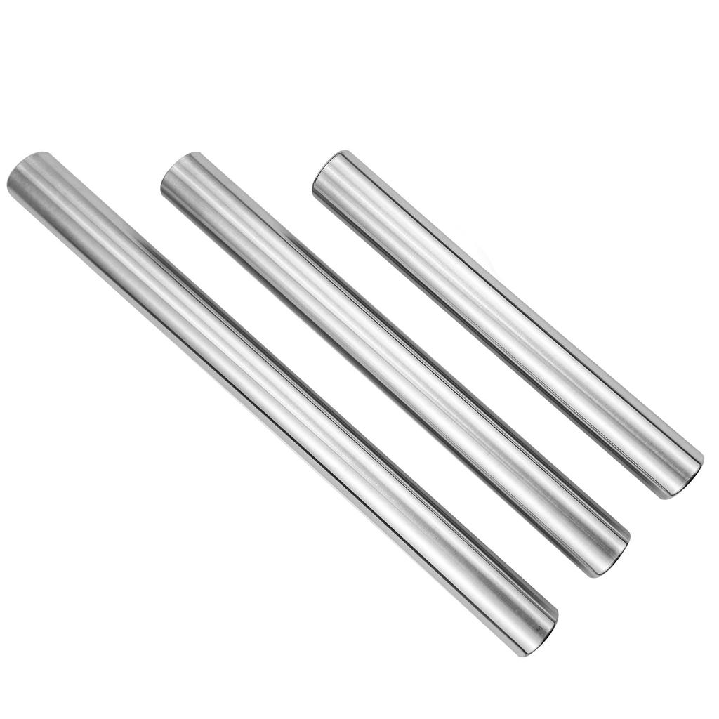 3Pieces 430Stainless Steel Hollow Pastry Rollers Corrosion Resistant Texture Perfect for Home and Professional Kitchens