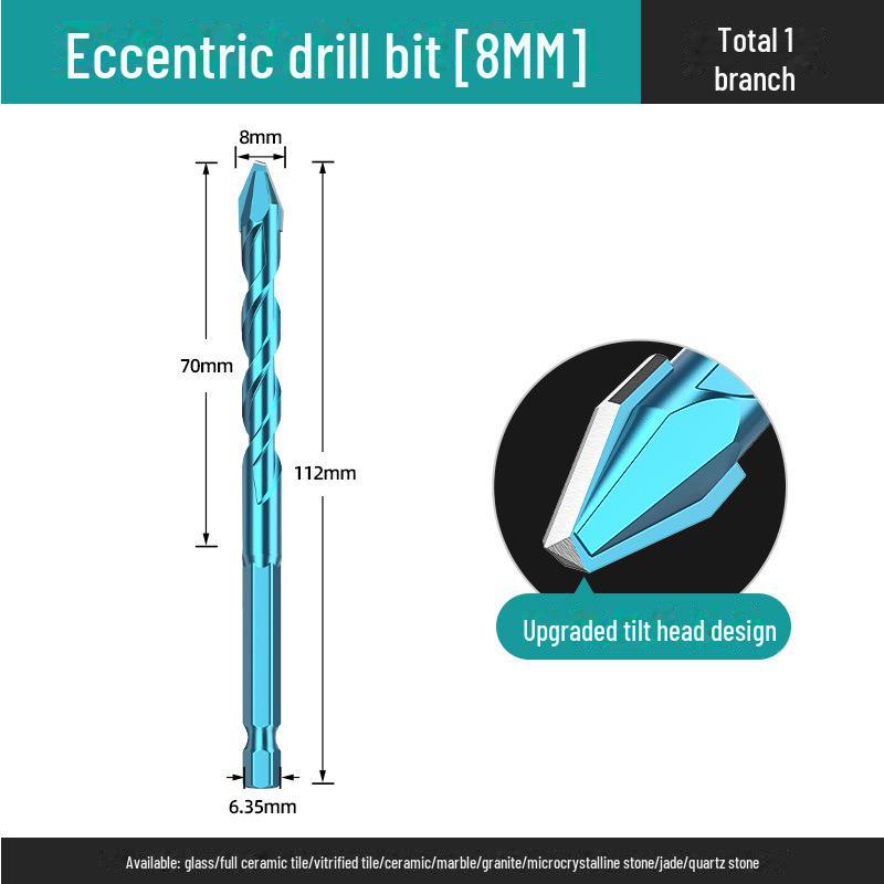 Huhao Heavy Duty Excentrische Boor met Kantelbare Kop voor Keramiek, Tegel, Beton, Gipsplaat en Glas.