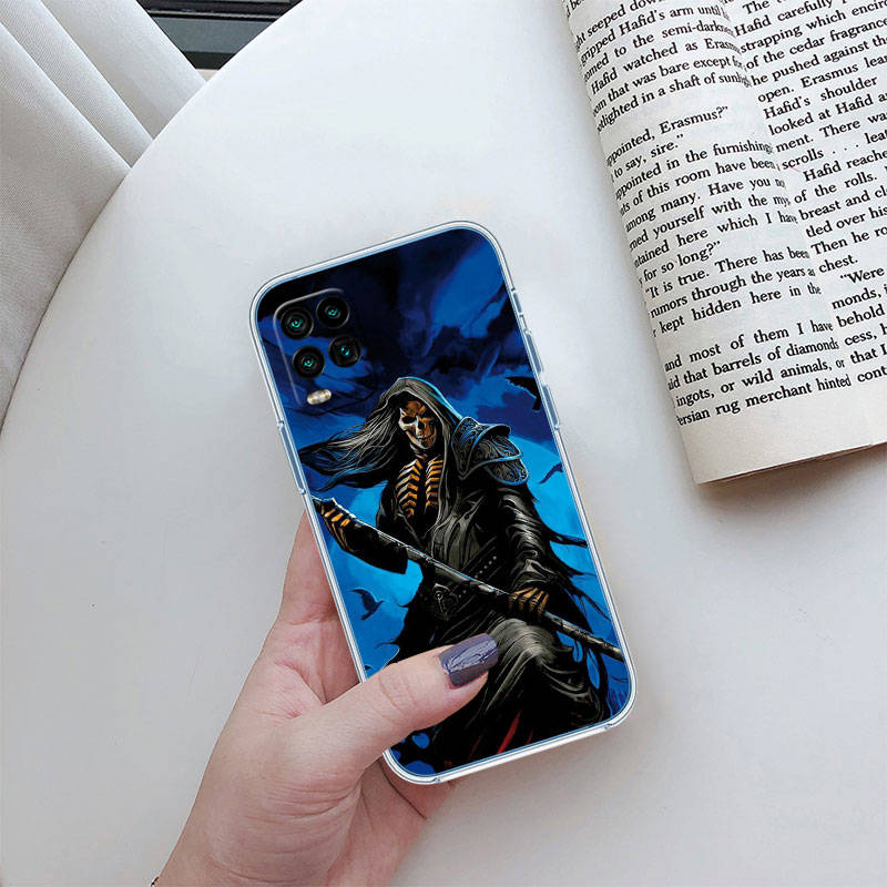 JO60 Grim Reaper Skull Phone Case for Motorola E22S E7 G6 G7 G8 G9 Plus Power Play G10 G20 G04 E30 E40 E22 E20 E13 G22 G23 G Stylus Play