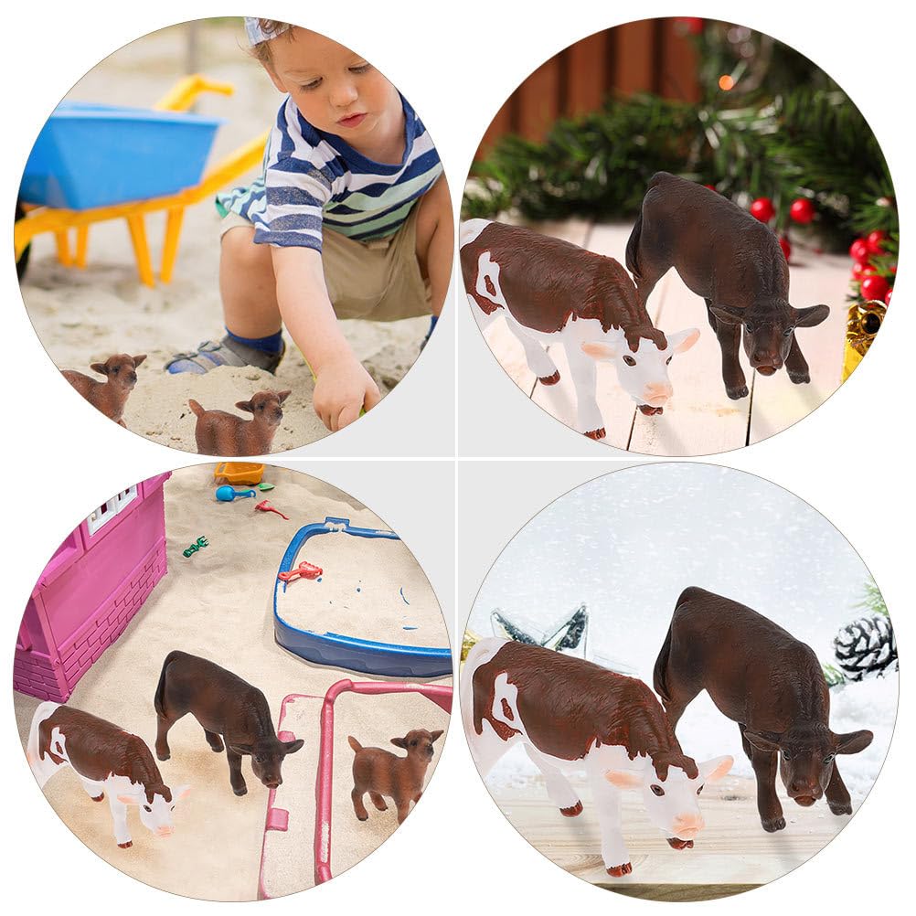 Vaguelly 5-Piece Farm Animal PVC 2.95-Inch Mini Animal Models, Kids Toys, Great for Home Decor and Photo Props