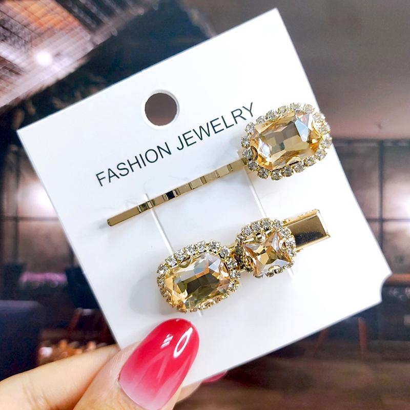 Neues Set Damen Haarspangen Schmuck Mode Kristall Haaraccessoires für Mädchen Luxus Perle Geometrische Haarspangen Nadeln Weihnachtsgeschenk