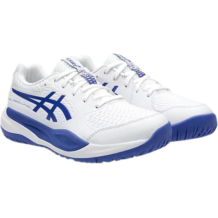 Asics Gel-Resolution X Versatile Comfortable Low-Top Kids Training Shoes Kids Training Shoes White Blue 1044A081-100