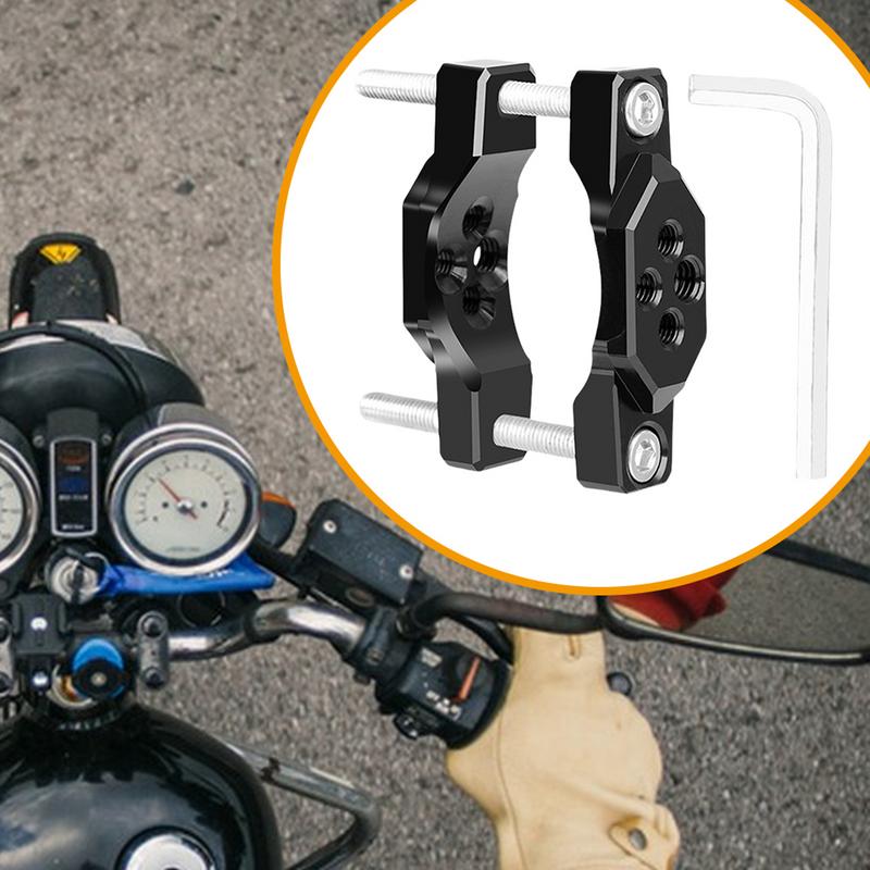 Motorcycle Auxiliary Spotlight Stand Aluminum Alloy Clamp Headlight Pole Brackets Holder Light Mount Spotlight Bar Clamp Sturdy
