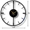 Modern Metal Wall Clock for Living Room, Stylish Analog Wall Clock for Home & Hall, Designer Big Size Clock (50 Cm) (Black)