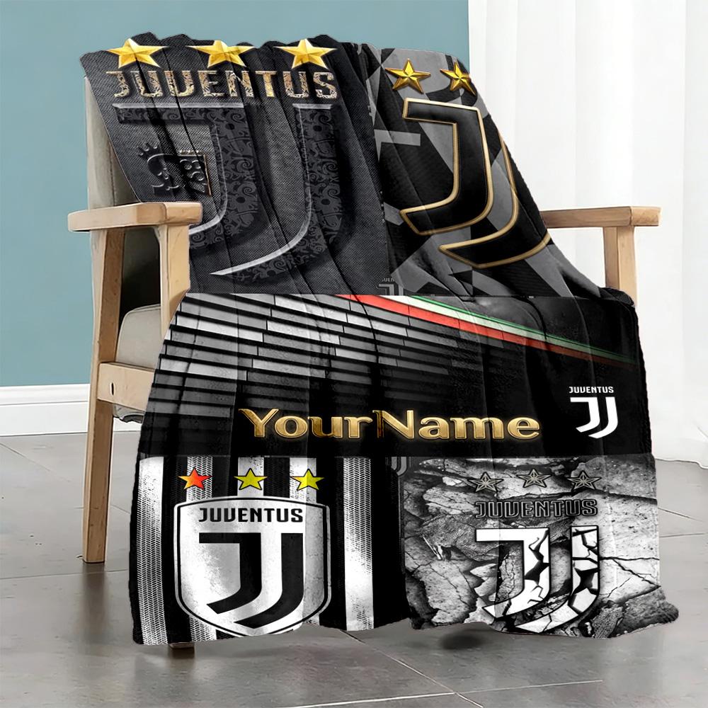 Juventus Personalized Name Blanket Throw Customizable Blanket Soft & Cozy Great for Living Room Office Chair Sofa Picnics for All Occasions