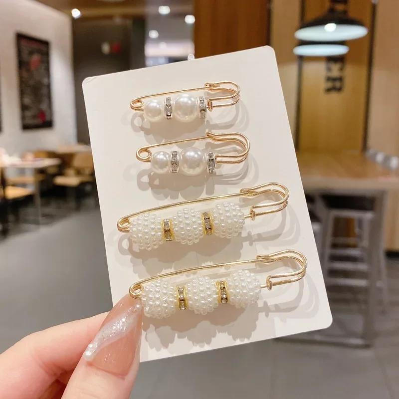 Detachable Metal Brooches for Women Pins Fastener Pants Pin Button Sewing-Free Buckles for Jeans Perfect Fit Reduce Waist