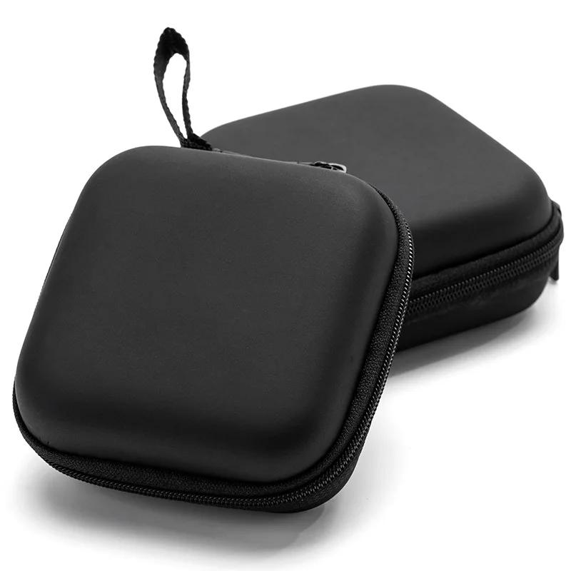 Mini Storage Bag EVA Waterproof Bluetooth Earphone Data Cable Travel Organizing Container Zipper Bags Fashion Black Storage Case