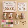 3D Beaded Mouse DIY Kit Complete Craft Set with Step by Step Guide Quality Beads Wire and Scissors for Handmade Animal Models Creative Fun Crafting