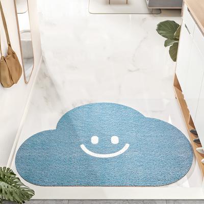 Cartoon Cloud Pvc Home Mat Entry Door Dirt Sand Dust Removal Silk Ring Entrance Door Non-slip Mat