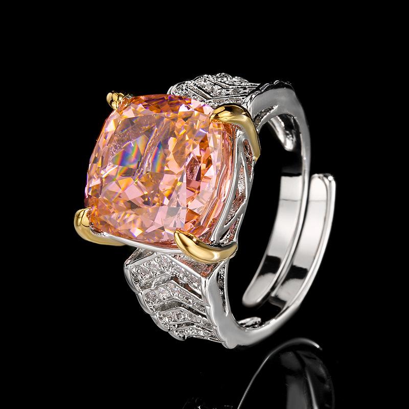 

Ювелирные изделия Ледяной цветок Огранка Медь Инкрустированная Папалача Легкий Роскошный Ювелирный Набор Женский 12 * 12 * 10 * 10