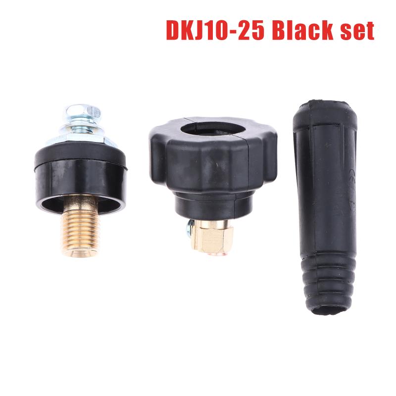 

1Set Black Red European Welding Machine Cable Wire/Welding Cable Connector Quick Fitting Male+Female Cable DKJ10-25
