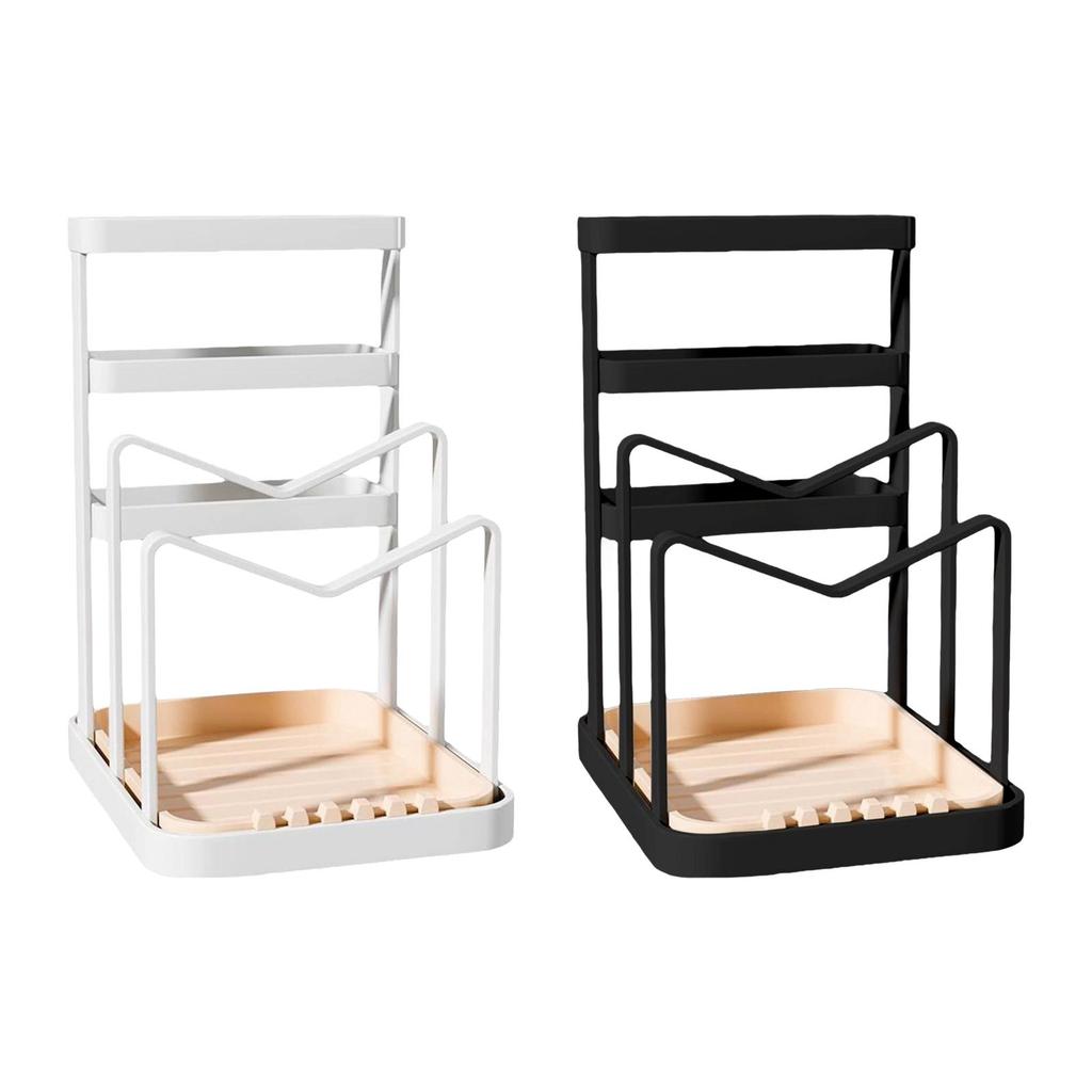 Knife Block Holder Kitchen Utensils Holder, Cutting Board Rack Pot Pan Lid Holder for Kitchen