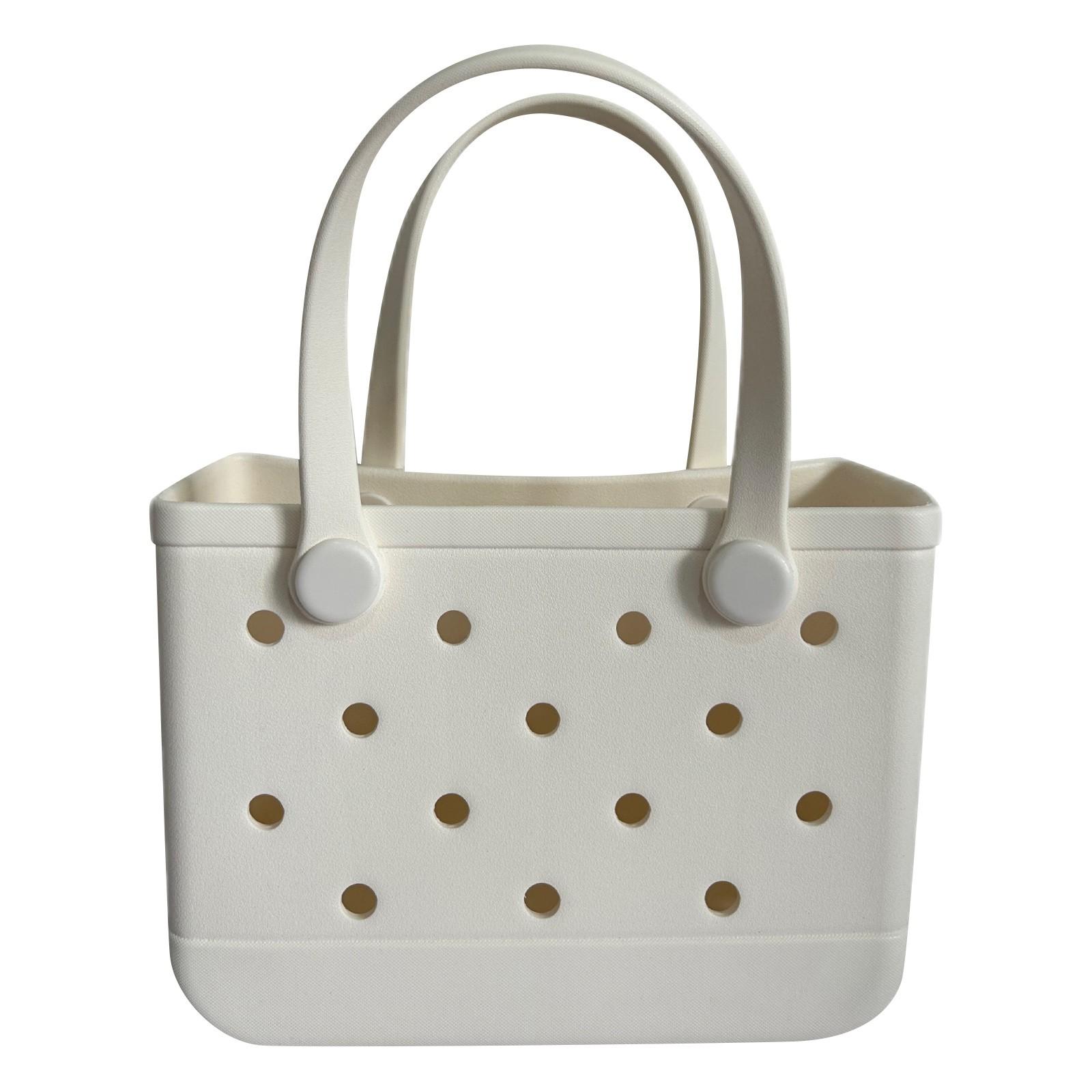 

Пляжная сумка, сумка для хранения, однотонная водонепроницаемая большая сумка для хранения с отверстиями из eva, уличная большая сумка, портативные дорожные сумки One Size бежевый