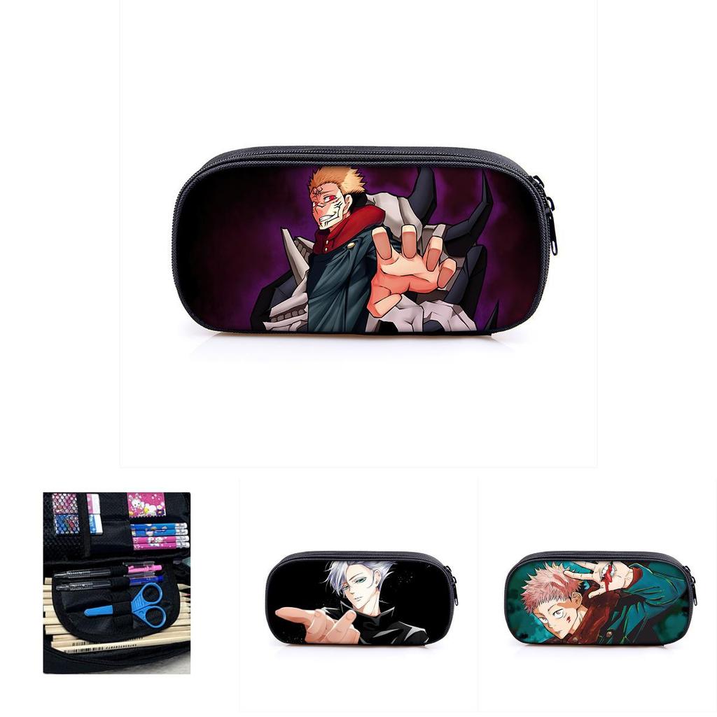 Jujutsu Kaisen Pencil Box With Large Capacity For Students And Makeup Essentials