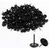 Bivethoi 220 Pcs Black Upholstery Tacks, 1/3 Inch Metal Round Head Thumb Tacks, Upholstery P for Furniture, DIY Project (9 X 13mm)