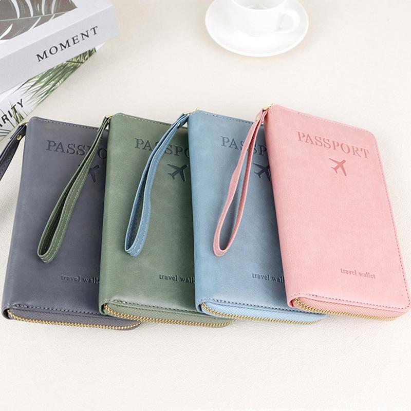 Multi-Functional Rfid Passport Wallet Rfid Passport Holder For Wallet Essential Travel Anti-Theft Wallet Storage Case Anti-Theft