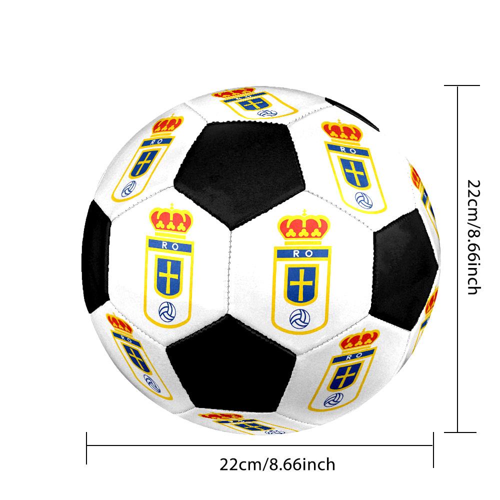 1pc Real Oviedo Soccer Ball Size 5 Indoor Soccer Ball Fashion Colorful Backyard Game - Great For Sports Fans Gift HE47