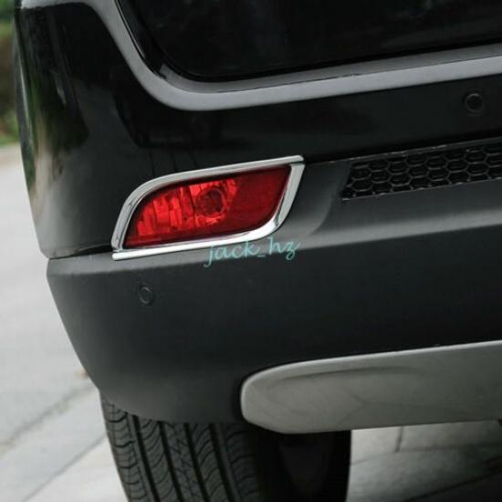 Front + Rear Fog Light Cover Trims For 2017- Jeep Compass Chrome Accessories