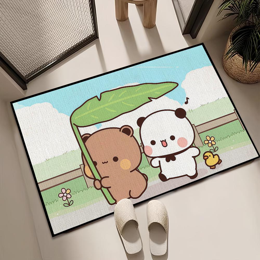 kawaii cartoon art bear d-dudu b-bubu small carpet Rug Carpet Home Decor Bedroom Mat Hallway Balcony Entrance Doormat Decoration