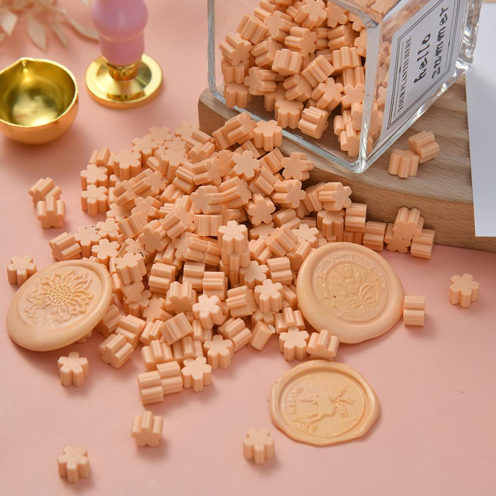 500G Cherry Blossom Shape Cute Fire Paint Wax Grains Student Handmade Creative DIY Decorative Gift Envelope Sealing Supplies