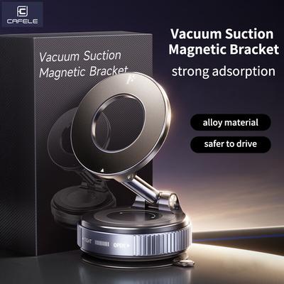 CAFELE for Magsafe Car Phone Holder Vacuum Suction Cup  Magnetic Phone Stand  Multi Angle Adjustable Foldable Car Mount