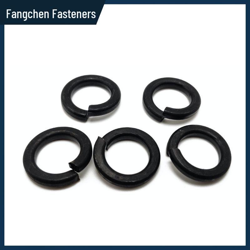 High Strength Elastic Spring Washer - Blackened, Open Type, Anti-Loosening Washer Hardware